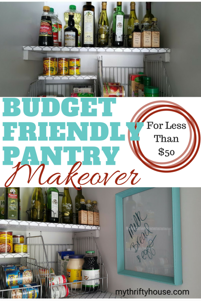 Budget Friendly Pantry Makeover for less than $50