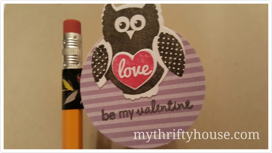 Valentine's Day Pencil topper Owl