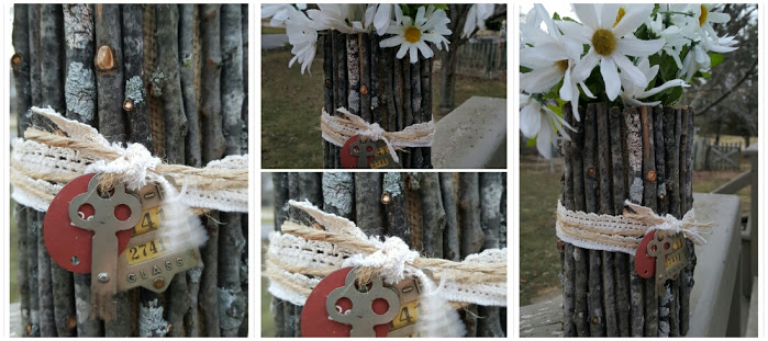 Twig Flower Vase collage