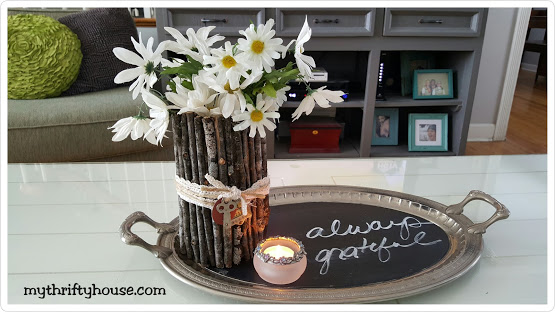 Twig Flower Vase on Table