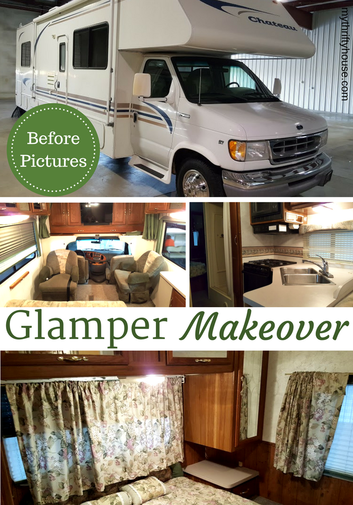 Before pictures of my glamper along with a to do list and wish list of items that we want to fix.