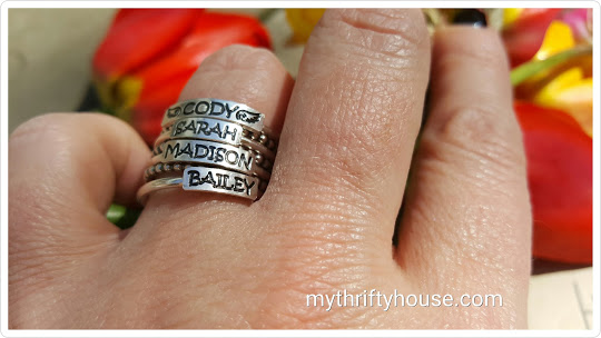personalized ring close up