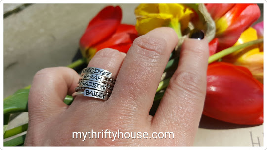 personalized ring close up stack