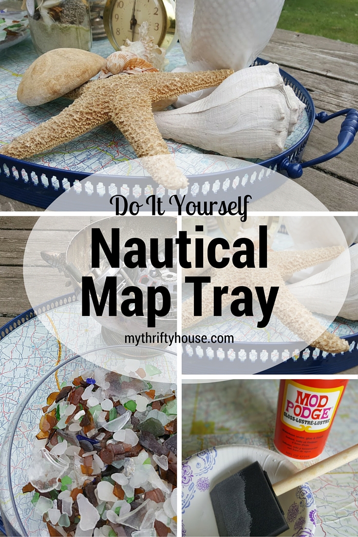 Do It Yourself Nautical Map Tray
