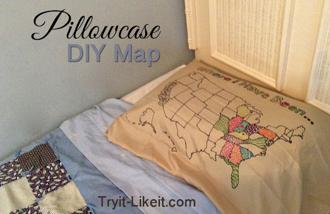 Travel Pillow with US Map