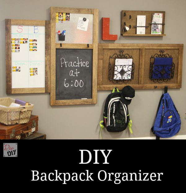 DIY back pack and organization station made by LeAnne at Diva of DIY