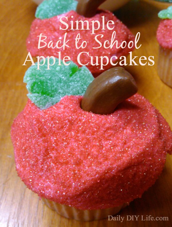 back to school cupcakes made by Heather at Daily DIY Life