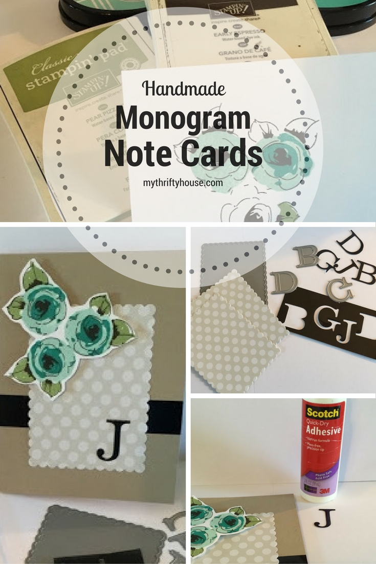 Handmade monogram note cards done by Jeneren14 on Instagram