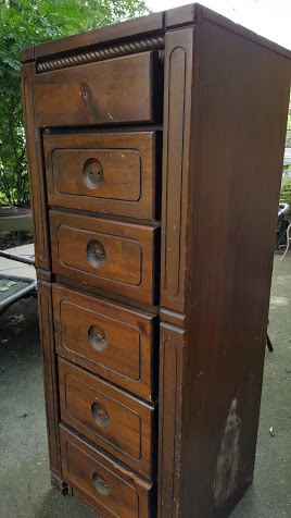 Before pic of the ugly dresser makeover