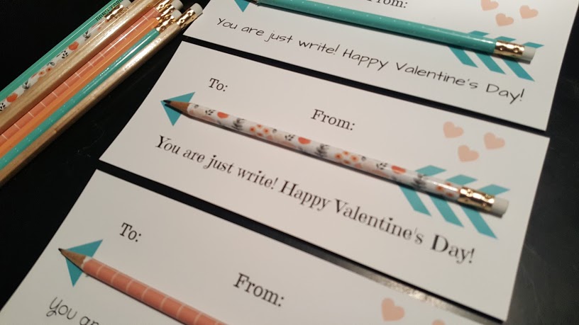 Cupid's Arrow Pencil Valentines + Printable Tags - Mama Cheaps®