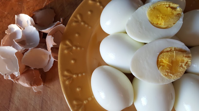 Perfectly peeled hard boiled eggs in less than 30 minutes.