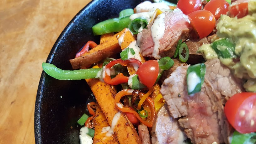 Whole30 Loaded Sweet Potato Fries.