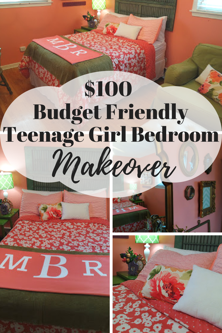 $100 budget friendly teenage girl bedroom makeover