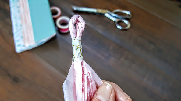 Tissue paper tassel garland and washi tape