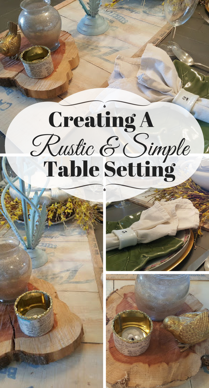 Creating a rustic and simple table setting