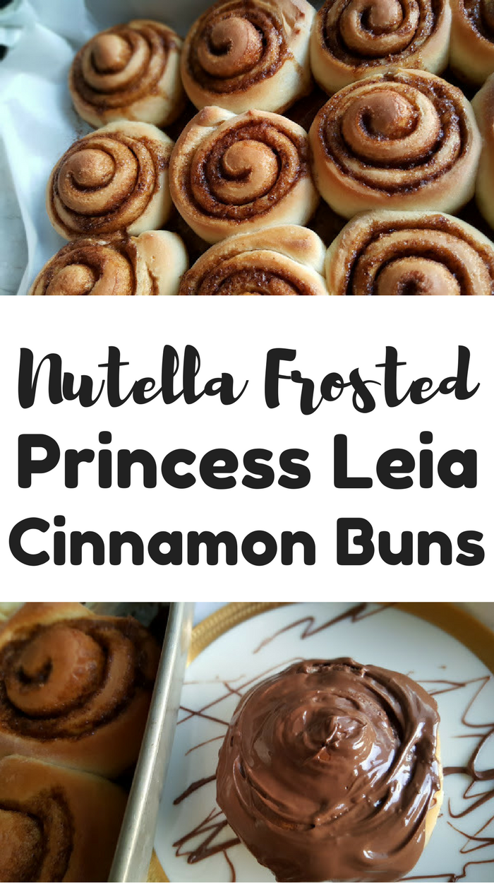Nutella Frosted Princess Leia Cinnamon Buns for breakfast or dessert