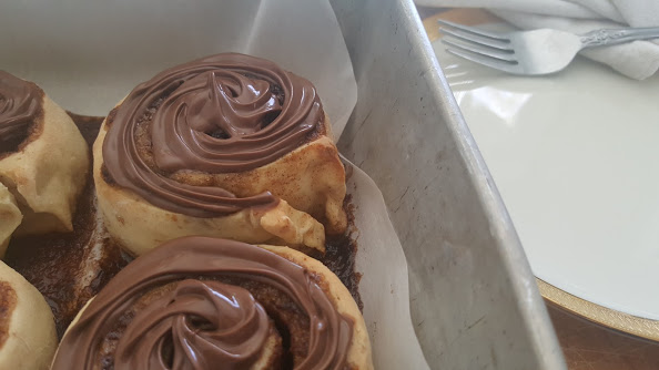 Princess Leia cinnamon buns with nutella