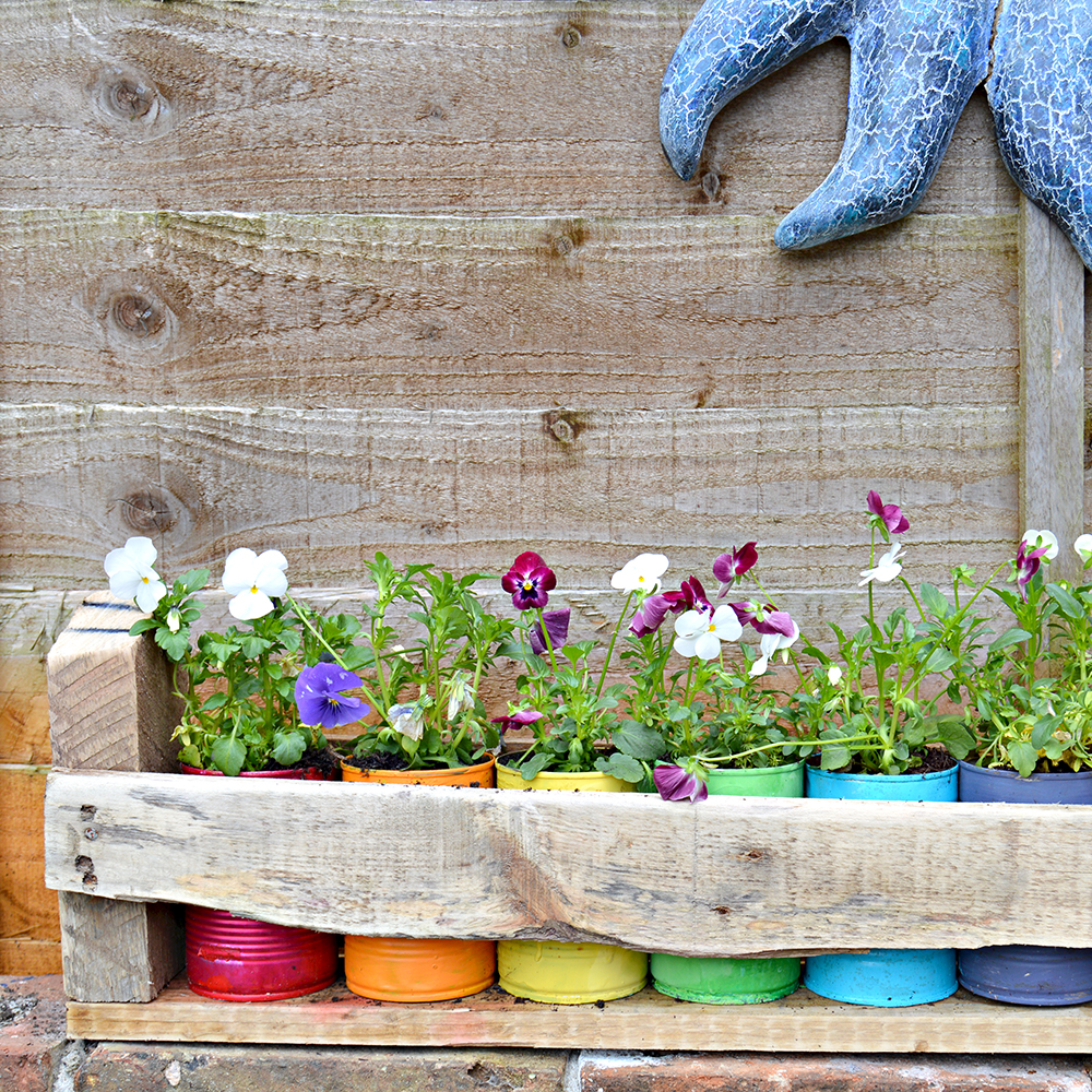 Tin Can Projects Colorful Planters from Pillarbox Blue