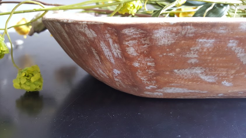 close up of finished knock off dough bowl