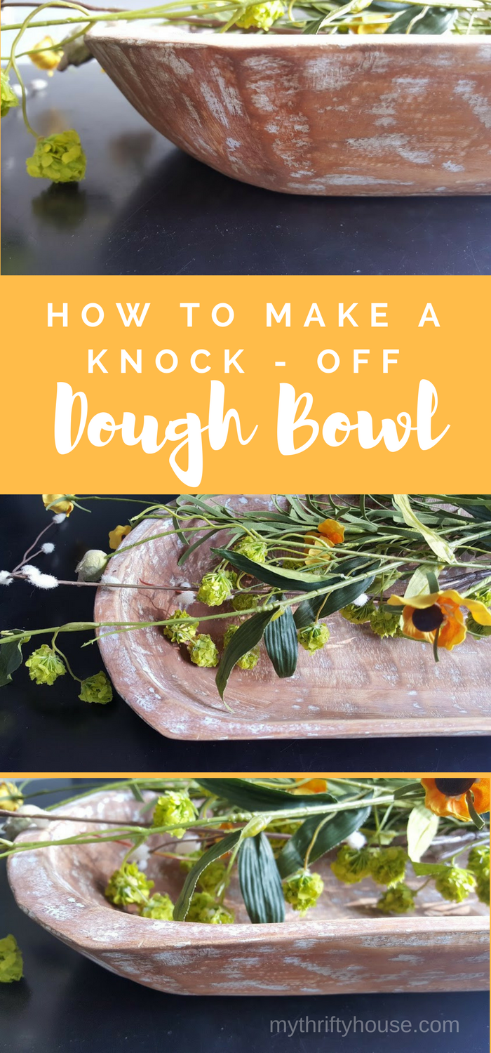 How to take a thrift store bowl and make a knock off dough bowl