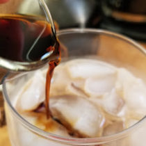 homemade iced coffee recipe for adults with a shot of Cafe Patron