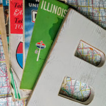 supplies needed for vintage map letter