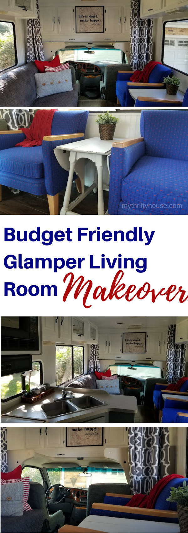 Budget Friendly Glamper Living Room Makeover