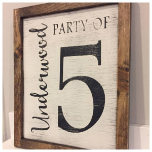 Farmhouse signs Party of 5 Etsy
