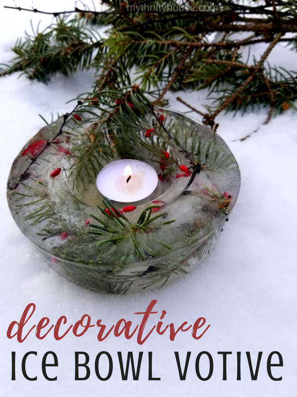 Decorative ice bowl votive