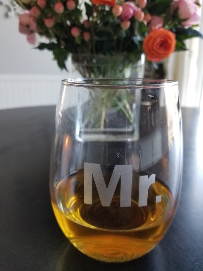 etched glass mr. wine glass