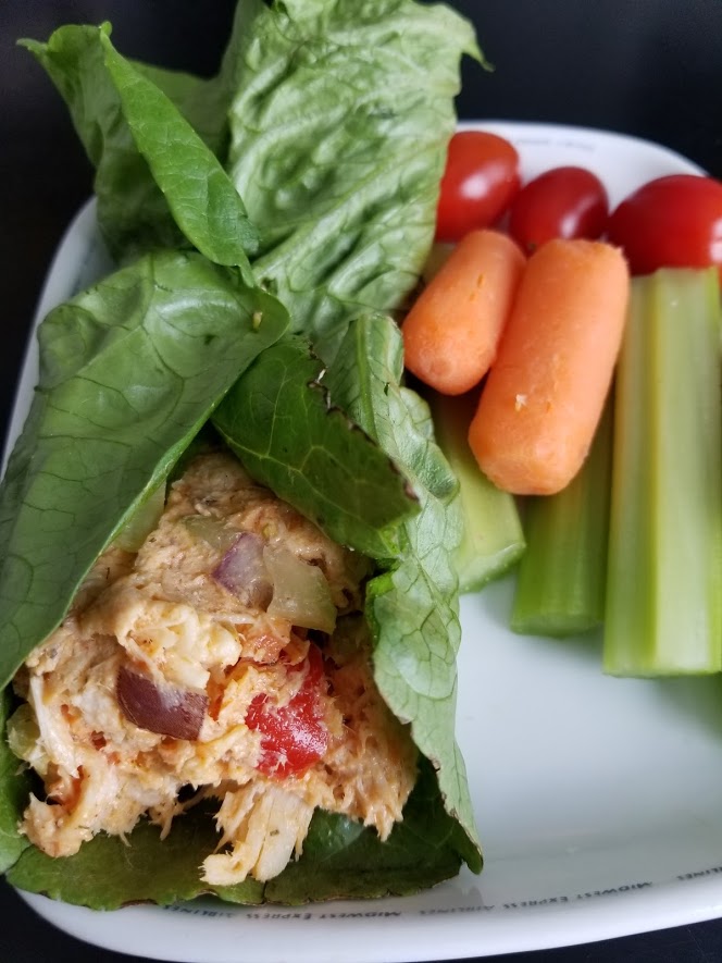 Whole30 Buffalo Chicken Salad Lettuce Wrap