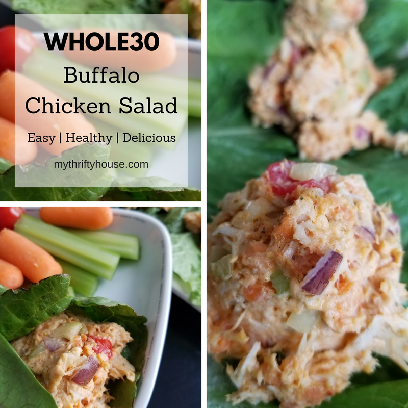 whole30 buffalo chicken salad and wraps