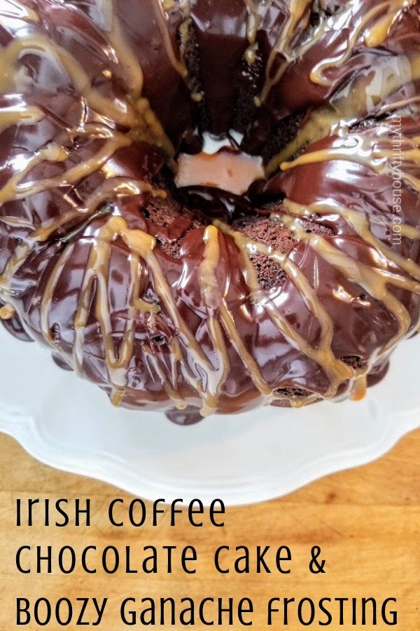 Irish Coffee Chocolate Cake with Caramel Drizzle and Boozy Ganache Frosting
