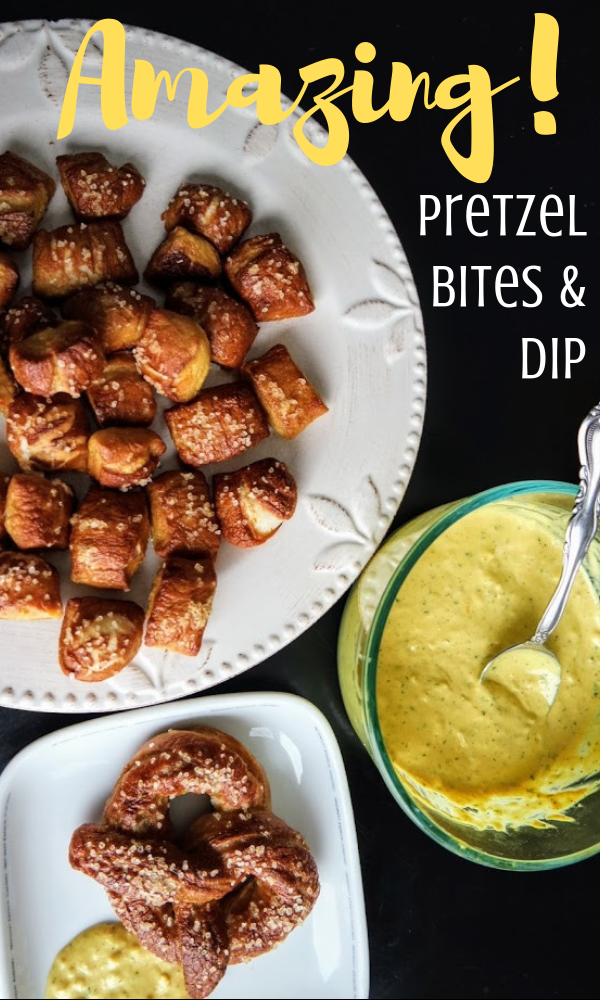 Homemade Soft Pretzel Bites with Amazing Mustard Dip