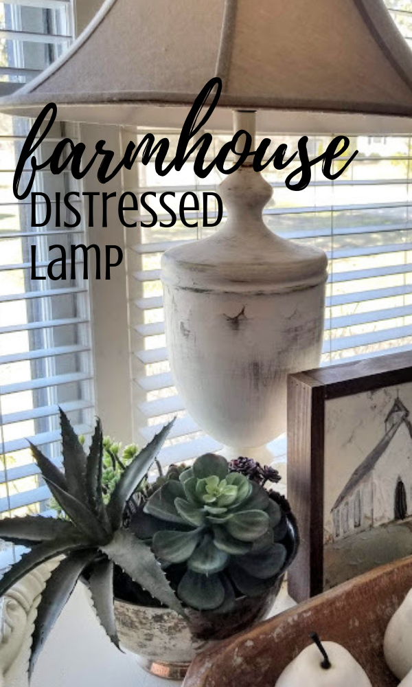 DIY distressed farmhouse lamp