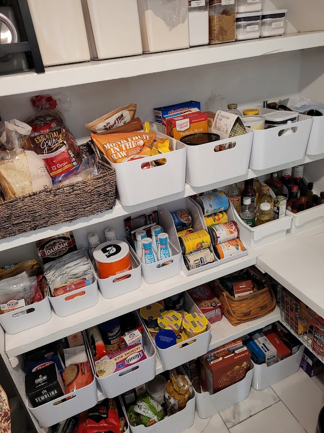 Help!!! This is the only storage we have for our pantry. Hit me with some  budget friendly ideas! : r/organization